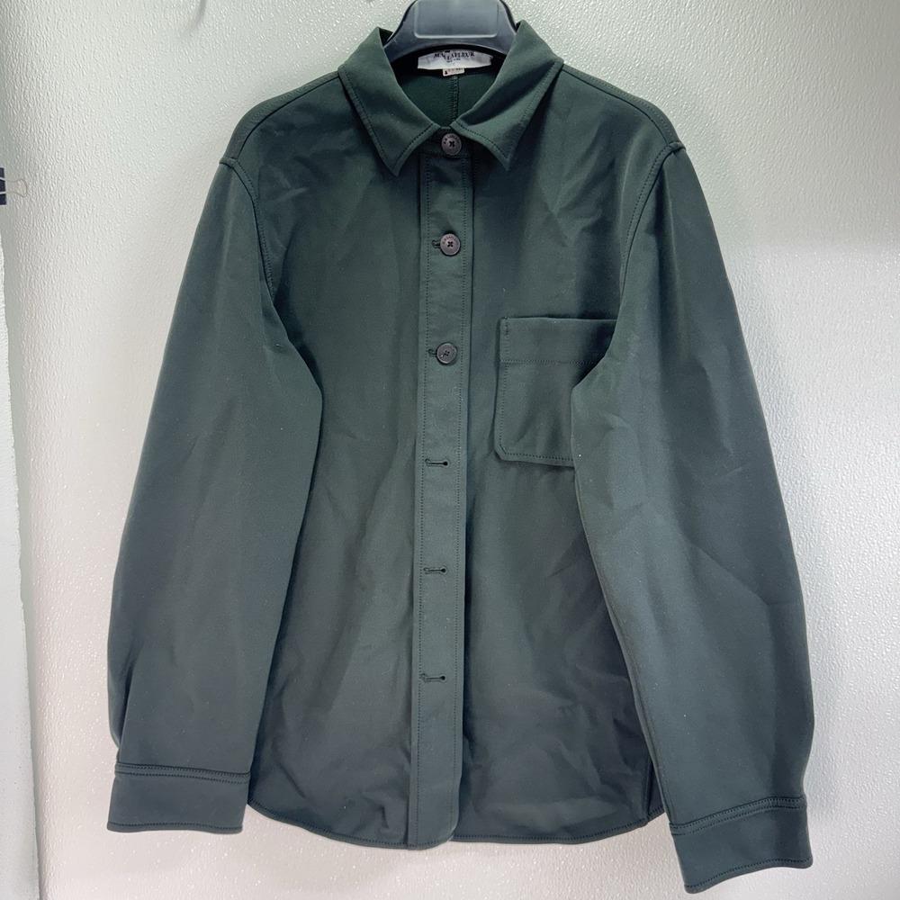M.M.Lafleur Shirt Women's Medium Green Button Up Blouse